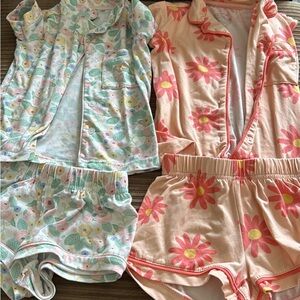 Tahari Kids Pajama Sets - Floral Blue and Pink
